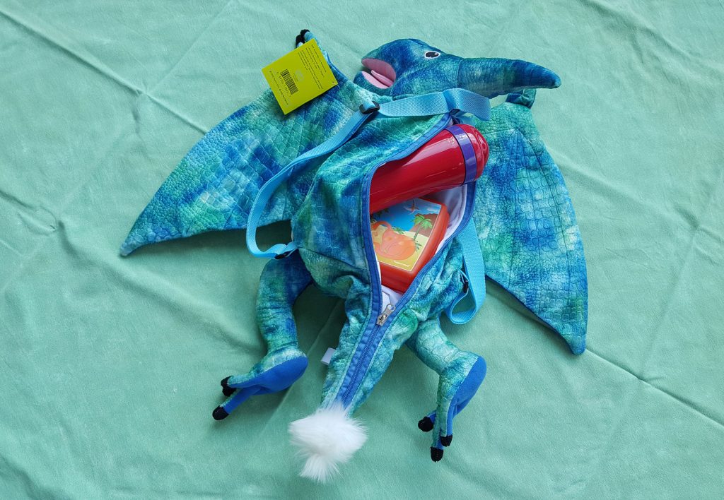Dino-Rucksack Pierce geöffnet