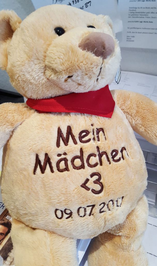 Teddy mit Liebeserklärung