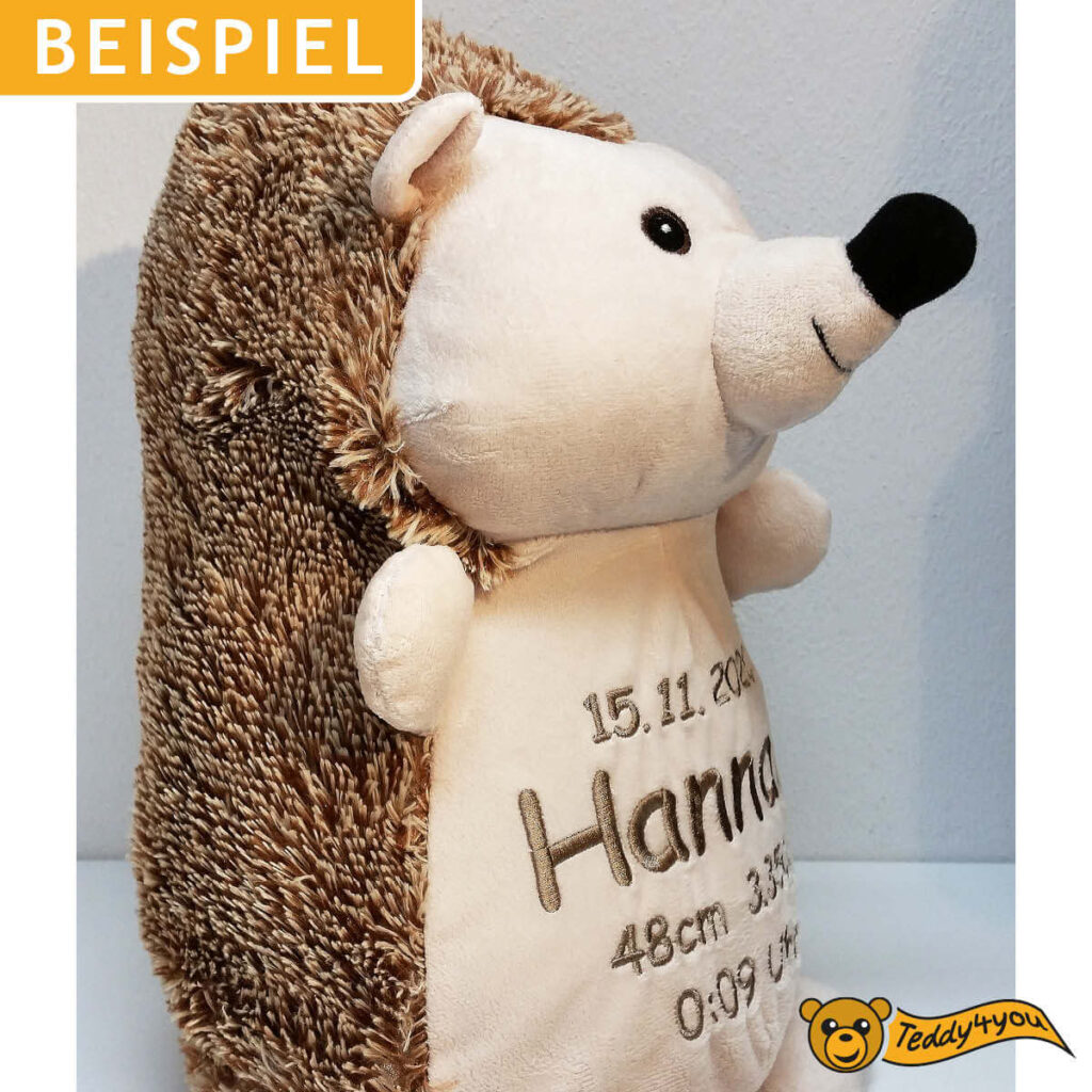 Plüschtier Igel Geschenk zur Geburt