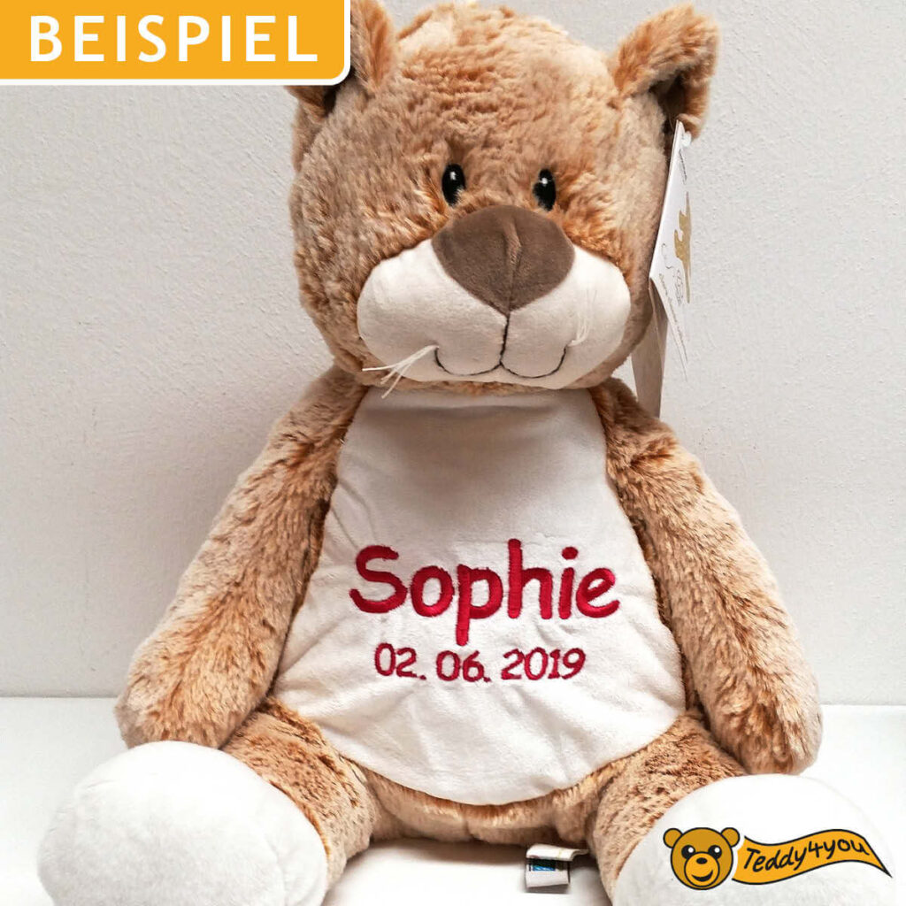 Plüschtier Katze - Geschenk zur Geburt