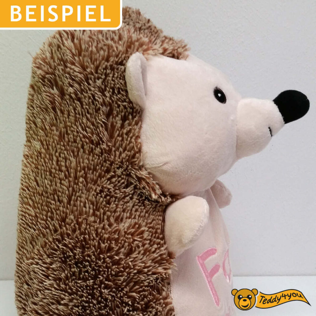 Igel mit Name Seitenansicht