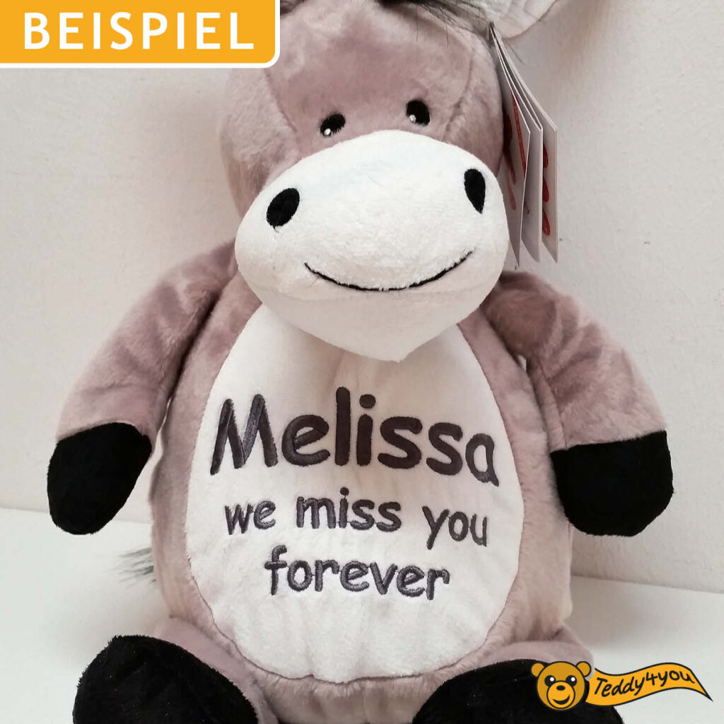 Plüschtier Esel mit Name