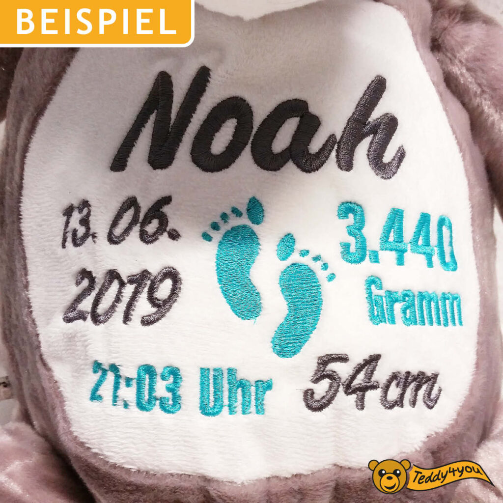 Esel mit Name und Geburtsdatum