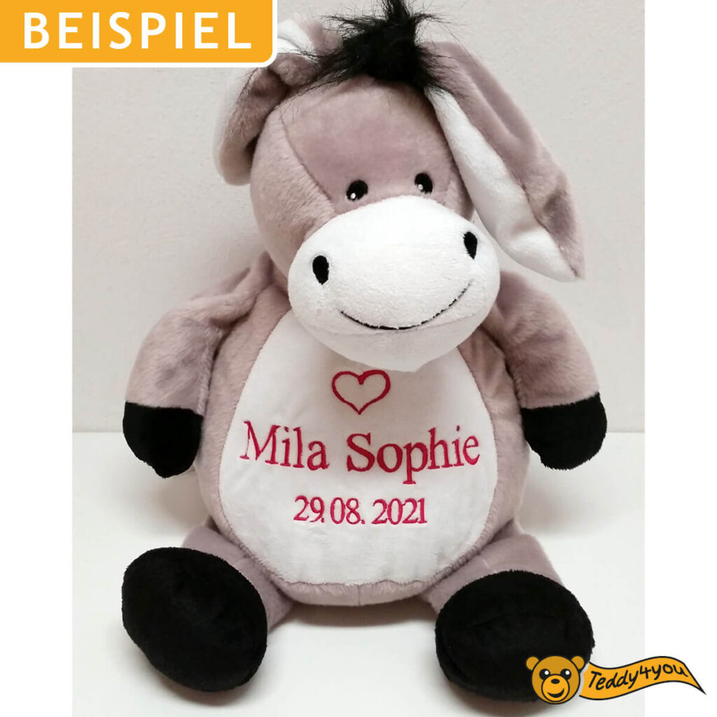 Esel Name, Geburtsdatum und Motiv Herz