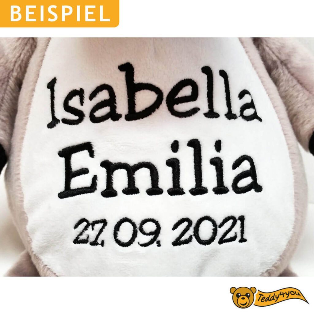 Esel mit Name - Babygeschenk
