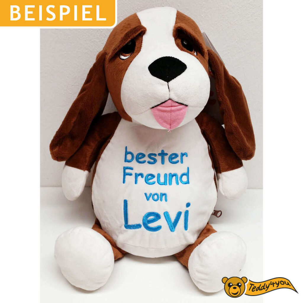 Kuscheltier mit Name als Geschenk
