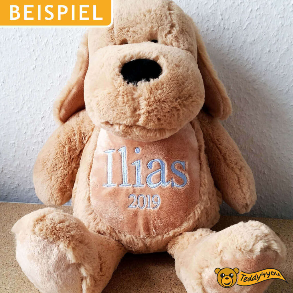 Kuscheltier mit Name - Hund