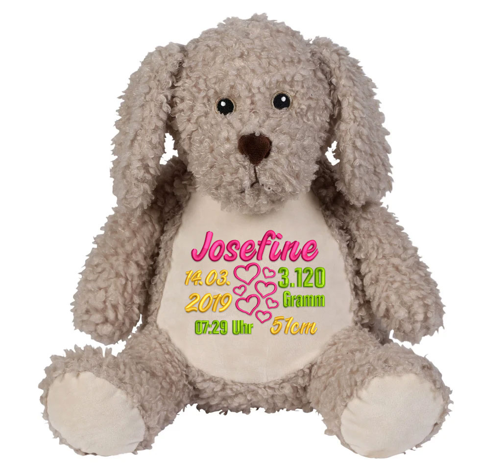 Plüschhund Toffe mit Personalisierung