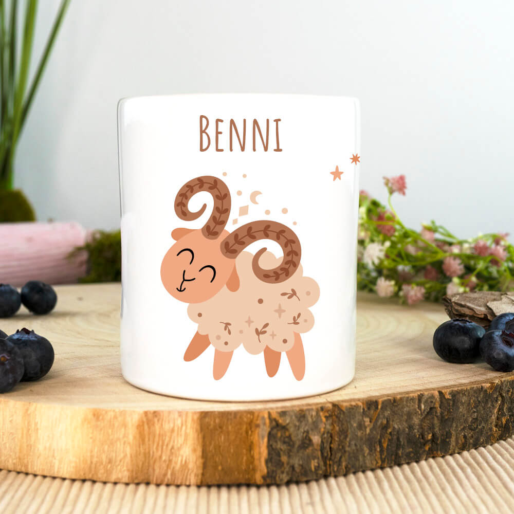 Spardose Sternzeichen Widder mit Name