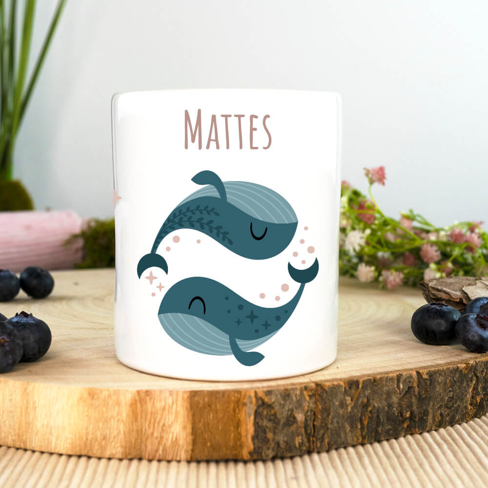 Spardose Sternzeichen Fische mit Name