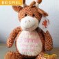 Preview: Kuscheltier Giraffe mit Namen und Text - Beispiel
