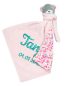 Preview: Schmusetuch mit Namen - Baby Schmusetuch Bärchen Emma | rosa | 35 cm