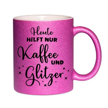 Heute hilft nur Kaffee und Glitzer - Pink