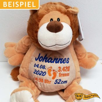 Soft toy with name - Lion, 16 inch - Example