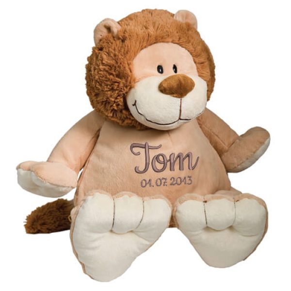 Soft toy with name - Lion, 16 inch