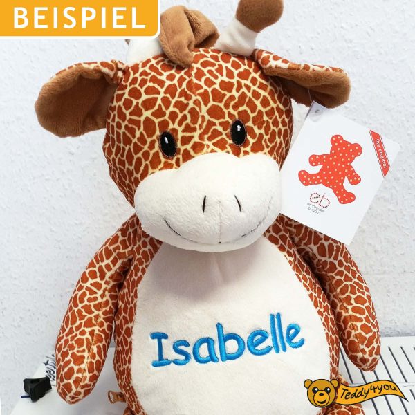 Plüschtier Giraffe mit Namen - Beispiel