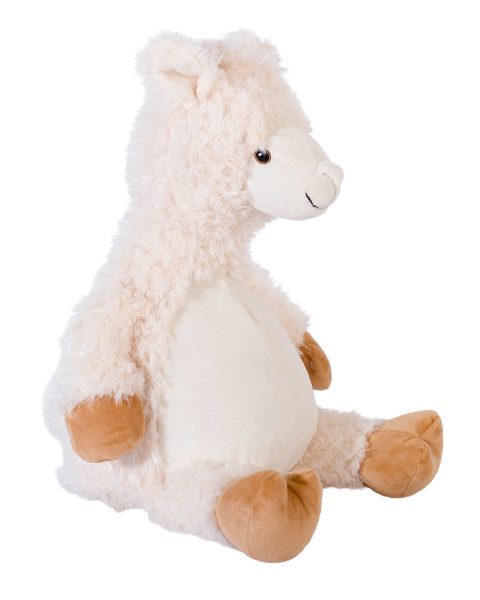 Stofftier Lama von der Seite